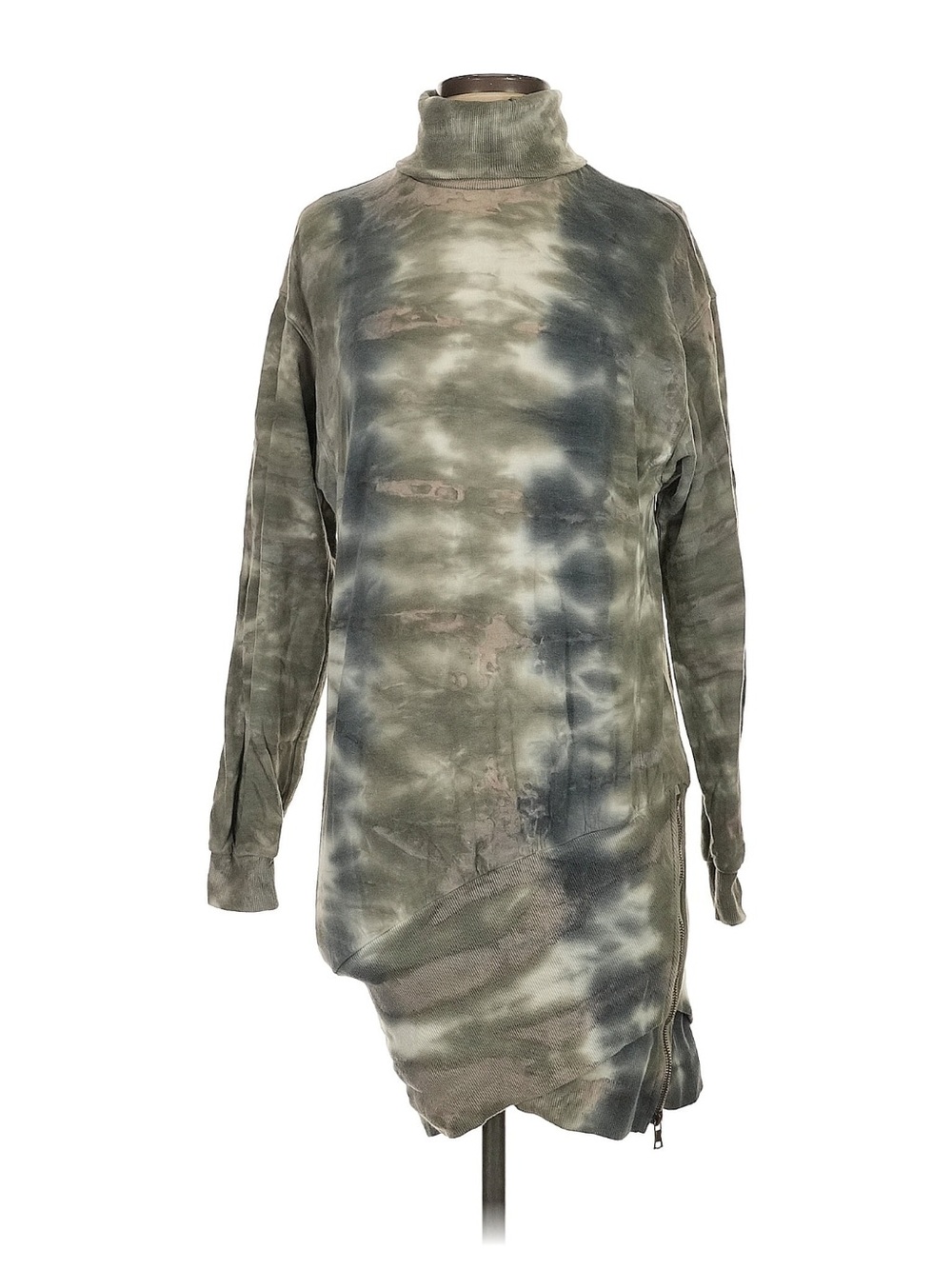Young Fabulous & Broke Olive and Charcoal Long Sleeve Dress